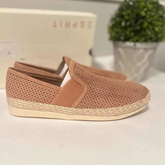 ESPRIT Elene Slip-On Espadrille Flats – Dusty Pink, Size 6, Spring/Summer Shoes - Picture 8 of 8